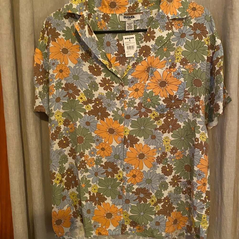 Cotton Floral Button-up